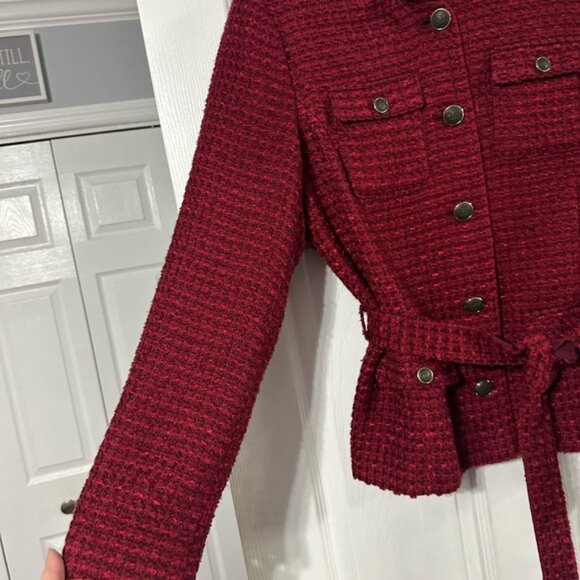 White House Black Market Belted Tweed Jacket - Picture 7 of 16